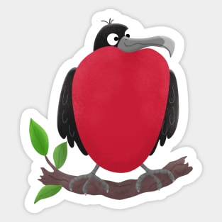 Funny magnificent frigate bird cartoon Sticker